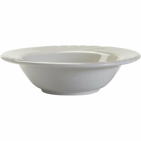 TUXTON CHINA Sonoma 5.25 in. Embossed Fruit Dish - Porcelain White - 3 Dozen YPD-052